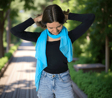 Naložite sliko v pregledovalnik galerije, ženski šal poletni šali enobarvni modni sal modra sali prehodni sal bombaž bombaz svila ugodni ženski šali moda modni dodatki udoben šal mehek sal jesenski šal modni dodatek ženski šal naravni material spomladanski šal šali za občutljivo kožo