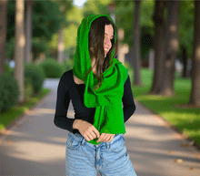 Naložite sliko v pregledovalnik galerije, ženski šal poletni šali enobarvni zelena modni sal sali prehodni sal zelen bombaž bombaz svila ženski šali moda modni dodatki udoben šal mehek sal jesenski šal modni dodatek ženski šal