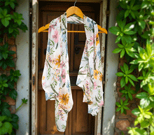 Naložite sliko v pregledovalnik galerije, ženski šal poletni šali rožice modni sal rože sali prehodni sal cvetlice bombaž bombaz svila ženski šali moda udoben šal mehek sal jesenski šal ženski šal rožice