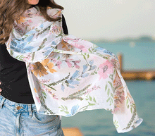 Naložite sliko v pregledovalnik galerije, ženski šal poletni šali rožice modni sal rože sali prehodni sal cvetlice bombaž bombaz svila ženski šali moda udoben šal mehek sal jesenski šal ženski šal rožice