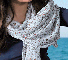 Naložite sliko v pregledovalnik galerije, ženski šal poletni šali rožice modni sal rože sali prehodni sal cvetlice bombaž bombaz svila ženski šali moda udoben šal mehek sal jesenski šal ženski šal rožice rozice