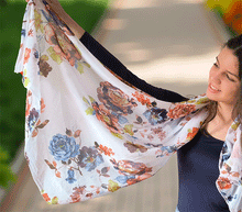 Naložite sliko v pregledovalnik galerije, ženski šal poletni šali rožice modni sal rože sali prehodni sal cvetlice bombaž bombaz svila ženski šali moda udoben šal mehek sal jesenski šal ženski šal rožice modni šal