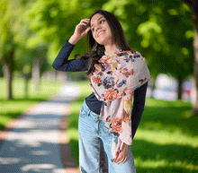 Naložite sliko v pregledovalnik galerije, ženski šal poletni šali rožice modni sal rože sali prehodni sal cvetlice bombaž bombaz svila ženski šali moda udoben šal mehek sal jesenski šal ženski šal rožice modni šal