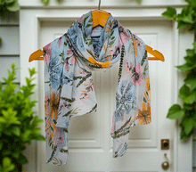 Naložite sliko v pregledovalnik galerije, ženski šal poletni šali rožice modni sal rože sali prehodni sal cvetlice bombaž bombaz svila ženski šali moda udoben šal mehek sal jesenski šal ženski šal rožice modni šal