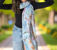 Naložite sliko v pregledovalnik galerije, ženski šal poletni šali rožice modni sal rože sali prehodni sal cvetlice bombaž bombaz svila ženski šali moda udoben šal mehek sal jesenski šal ženski šal rožice modni šal