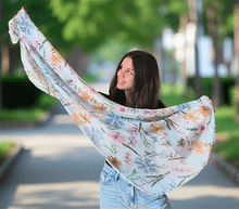 Naložite sliko v pregledovalnik galerije, ženski šal poletni šali rožice modni sal rože sali prehodni sal cvetlice bombaž bombaz svila ženski šali moda udoben šal mehek sal jesenski šal ženski šal rožice modni šal