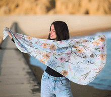 Naložite sliko v pregledovalnik galerije, ženski šal poletni šali rožice modni sal rože sali prehodni sal cvetlice bombaž bombaz svila ženski šali moda udoben šal mehek sal jesenski šal ženski šal rožice modni šal