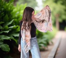 Naložite sliko v pregledovalnik galerije, ženski šal poletni šali rožice modni sal rože sali prehodni sal cvetlice bombaž bombaz svila ženski šali moda udoben šal mehek sal jesenski šal ženski šal rožice modni šal