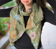 Naložite sliko v pregledovalnik galerije, ženski šal poletni šali rožice modni sal rože sali prehodni sal cvetlice bombaž bombaz svila ženski šali moda udoben šal mehek sal jesenski šal ženski šal rožice modni šal