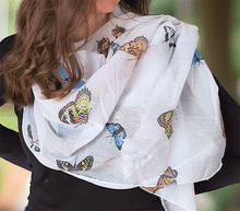 Naložite sliko v pregledovalnik galerije, ženski šal poletni šali modni sal metulj sali prehodni sal metulji bombaž bombaz svila ženski šali moda udoben šal mehek sal jesenski šal ženski šal ugodni šali