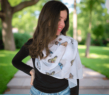 Naložite sliko v pregledovalnik galerije, ženski šal poletni šali modni sal metulj sali prehodni sal metulji bombaž bombaz svila ženski šali moda udoben šal mehek sal jesenski šal ženski šal ugodni šali