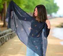 Naložite sliko v pregledovalnik galerije, ženski šal poletni šali modni sal metulj sali prehodni sal metulji bombaž bombaz svila ženski šali moda udoben šal mehek sal jesenski šal ženski šal ugodni šali