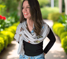 Naložite sliko v pregledovalnik galerije, ženski šal poletni šali modni sal metulj sali prehodni sal metulji bombaž bombaz svila ženski šali moda udoben šal mehek sal jesenski šal ženski šal ugodni šali