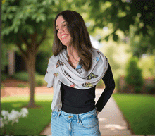 Naložite sliko v pregledovalnik galerije, ženski šal poletni šali modni sal metulj sali prehodni sal metulji bombaž bombaz svila ženski šali moda udoben šal mehek sal jesenski šal ženski šal ugodni šali