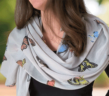 Naložite sliko v pregledovalnik galerije, ženski šal poletni šali modni sal metulj sali prehodni sal metulji bombaž bombaz svila ženski šali moda udoben šal mehek sal jesenski šal ženski šal ugodni šali