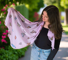 Naložite sliko v pregledovalnik galerije, ženski šal poletni šali modni sal metulj sali prehodni sal metulji bombaž bombaz svila ženski šali moda udoben šal mehek sal jesenski šal ženski šal ugodni šali