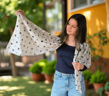 Naložite sliko v pregledovalnik galerije, ženski šal poletni šali pike modni sal rože sali prehodni sal pikice bombaž bombaz svila ženski šali moda udoben šal mehek sal jesenski šal ženski šal