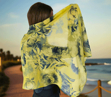 Naložite sliko v pregledovalnik galerije, ženski šal poletni šali rožice modni sal rože sali prehodni sal cvetlice bombaž bombaz svila ženski šali moda udoben šal mehek sal jesenski šal ženski šal rožice modni šal