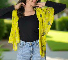 Naložite sliko v pregledovalnik galerije, ženski šal poletni šali rožice modni sal rože sali prehodni sal cvetlice bombaž bombaz svila ženski šali moda udoben šal mehek sal jesenski zenski sal zenski sali metulji jesenski šal cvetlični ženski šal