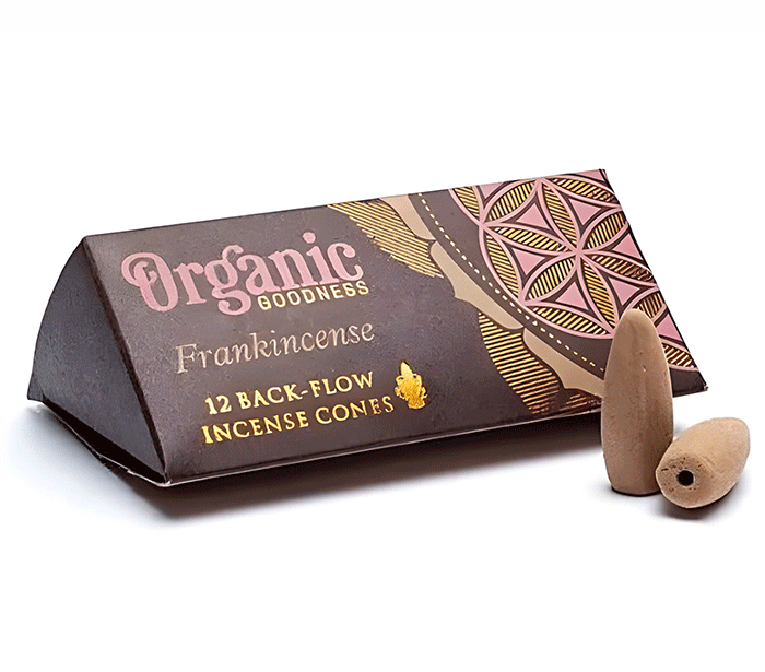 organic goodness frankincense backflow dišeči stožci bosvelija diseci stozci za dimne fontane dišave kadila stožci