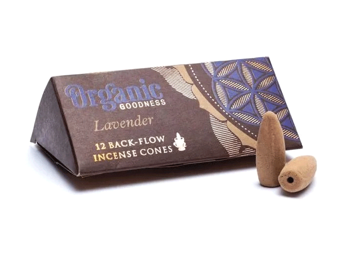 organic goodness lavender backflow dišeči stožci sivka diseci stozci za dimne fontane dišave kadila 