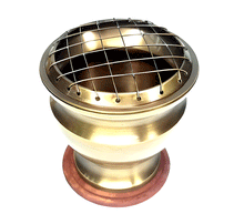 Naložite sliko v pregledovalnik galerije, Stojalo za kadilo medeninasti podstavek ezoterika kadila yoma aum joga medenina podstavek za kadila smole
