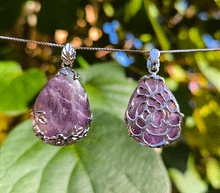 Naložite sliko v pregledovalnik galerije, ametist obesek nakit kristali poldragi kamni kristal ametist talisman za zascito kristaloterapija modni nakit damski nakit iz ametista 
