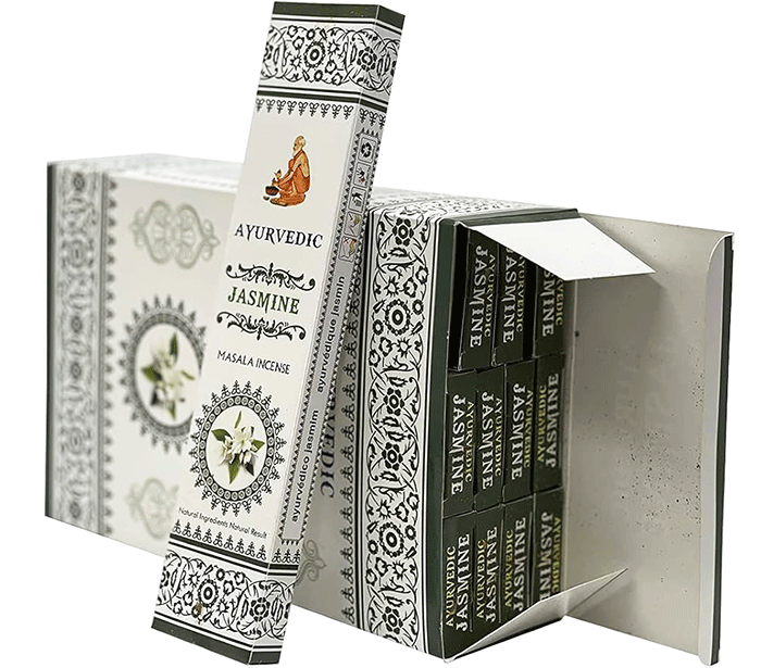 ayurvedic jasmin dišeče palčke ajurvedske disece palcke ajurveda kadilo kadila brez bambusa dišava za dom kadilo za dom dišeče palčke za meditacijo naravne dišeče palčke vonj jasmin