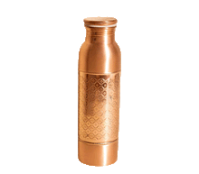 Naložite sliko v pregledovalnik galerije, bakrena steklenica za vodo bakrena flaška steklenica iz bakra flaška iz bakra  baker flaska kovana za vodo iz bakra
