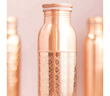 Naložite sliko v pregledovalnik galerije, bakrena steklenica za vodo bakrena flaška steklenica iz bakra flaška iz bakra  baker flaska kovana za vodo iz bakra
