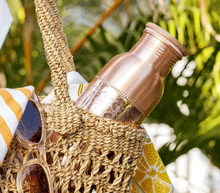 Naložite sliko v pregledovalnik galerije, bakrena steklenica za vodo bakrena flaška steklenica iz bakra flaška iz bakra  baker flaska kovana za vodo iz bakra
