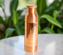 Naložite sliko v pregledovalnik galerije, bakrena steklenica za vodo bakrena flaška steklenica iz bakra flaška iz bakra  baker flaska kovana za vodo iz bakra
