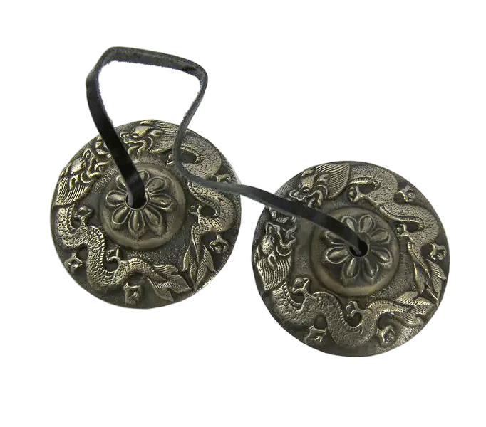 Činele Tingsha zmaj mat 6.5 cm