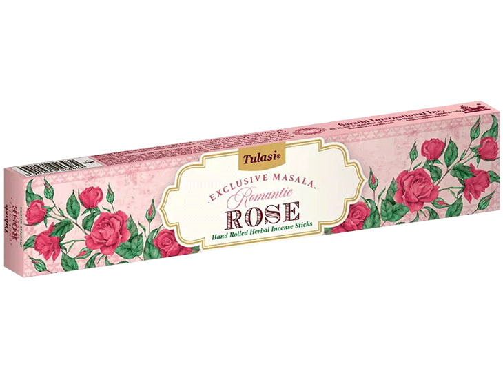 dišeče palčke disece palck kadilo sandalovina dišava za dom kadilo za dom dišeče palčke za meditacijo naravne dišeče palčke Dišeče palčke TULASI EXCLUSIVE MASALA 15g Romantic Rose vrtnica