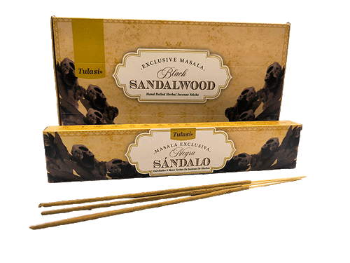 dišeče palčke disece palck kadilo sandalovina dišava za dom kadilo za dom dišeče palčke za meditacijo naravne dišeče palčke Dišeče palčke TULASI EXCLUSIVE MASALA 15g Black Sandalwood črna sandalovina