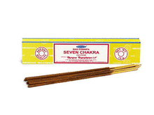 Naložite sliko v pregledovalnik galerije, Satya seven chakra dicese palcke disave darilo joga dvig energije sadhana kadila kadilo naravne dišeče palčke naravne dišave satya sedem čaker

