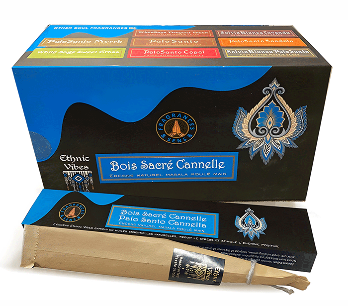 dišeče palčke cimet sveti les disece palcke  ethnic vibes cinnamon palo santo dišave kadilo dišava za dom kadilo za dom dišeče palčke za meditacijo ethnic vibes  masala naravne dišeče palčke Fragrances & Sens Ethnic Vibes cinnamon Palo Santo