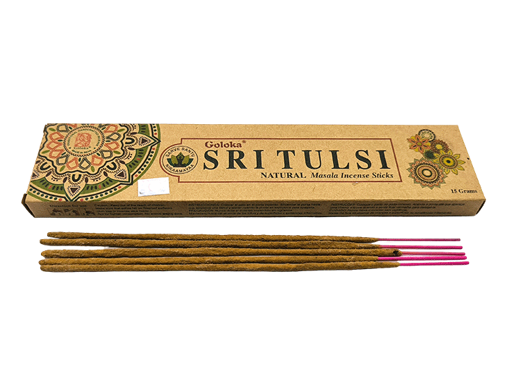 Dišeče palčke goloka eko SRI TULSI incense masala disece palcke sveta bazilika goloka dišave kadila disave kadilo goloka sveta bazilika