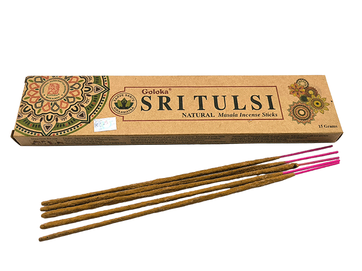 Dišeče palčke goloka eko SRI TULSI incense masala disece palcke sveta bazilika goloka dišave kadila disave kadilo goloka bazilika