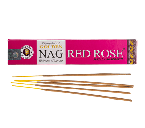 dišeče palčke Vijayshree GOLDEN NAG red rose masala disece palcke rdeca vrtnica kadilo kadila dišava za dom kadilo za dom  vijayshree golden nag red rose dišeče palčke za meditacijo rdeča vrtnica naravne dišeče palčke vijayshree golden nag red rose  aromaterapija meditacija sprostitev