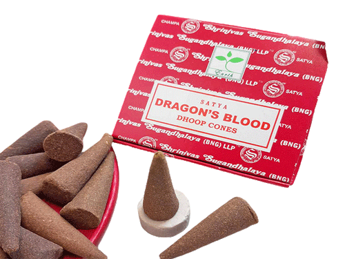 Satya dragons blood dhoop cones diseci stozci disave zmajeva kri darilo joga dvig energije sadhana kadila kadilo naravni dišeči stožci satya zmajeva kri naravne dišave 