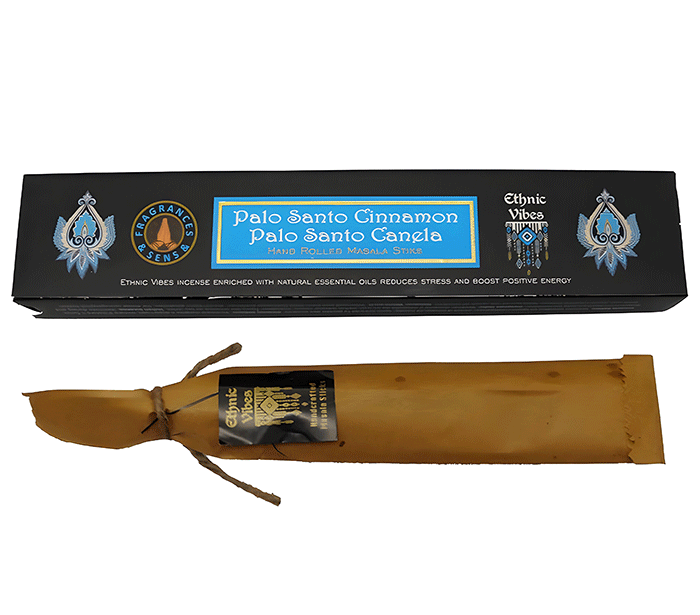 dišeče palčke cimet sveti les disece palcke  ethnic vibes cinnamon palo santo dišave kadilo dišava za dom kadilo za dom dišeče palčke za meditacijo ethnic vibes  masala naravne dišeče palčke Fragrances & Sens Ethnic Vibes cinnamon Palo Santo