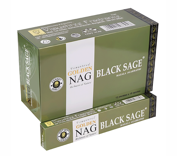 dišeče palčke GOLDEN NAG black sage  disece palcke  kadilo kadila dišava za dom kadilo za dom dišeče palčke za meditacijo naravne dišeče palčke vijayshree golden nag črni žajbelj