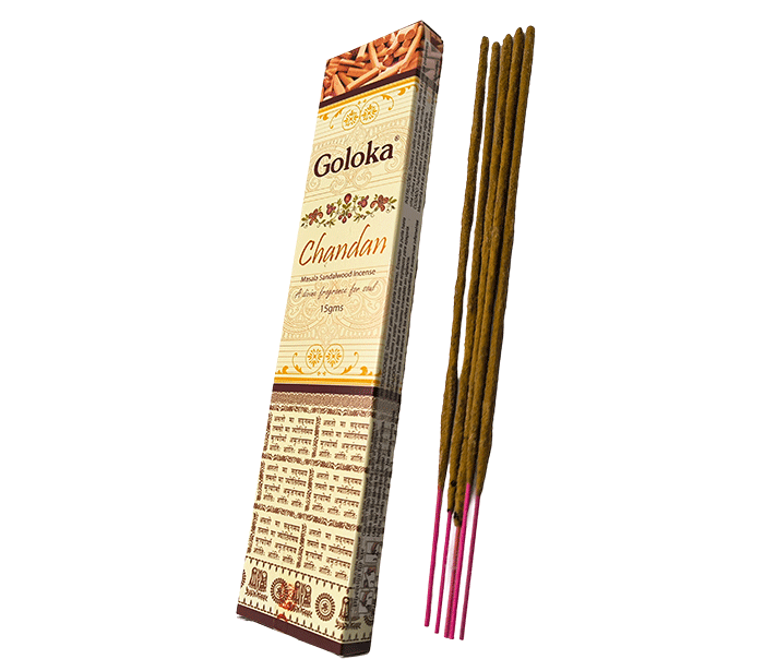 dišeče palčke goloka premium chandan masala incense disece palcke chandan sandalovina dišave disave sandalovina kadio kadila sandal goloka chandan za sproscanje 