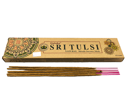 Dišeče palčke goloka eko SRI TULSI incense masala disece palcke sveta bazilika goloka dišave kadila disave kadilo goloka sveta bazilika