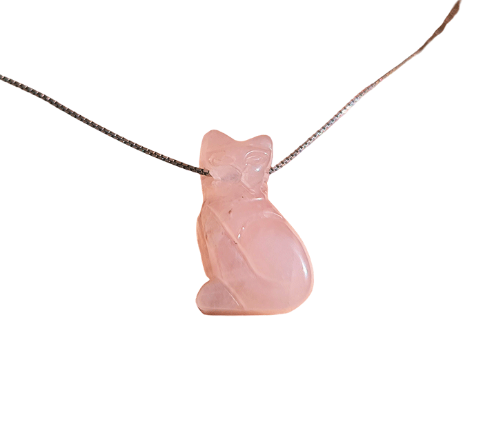 obesek roževec mačka obesek muca roževec kristal talisman roževec mačke kristali poldragi kamni mačka nakit kristali mačka