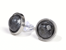 Naložite sliko v pregledovalnik galerije, uhani s kristali kristalni uhani nakit iz kristalov uhani podragi kamni uhani larvikit talisman
