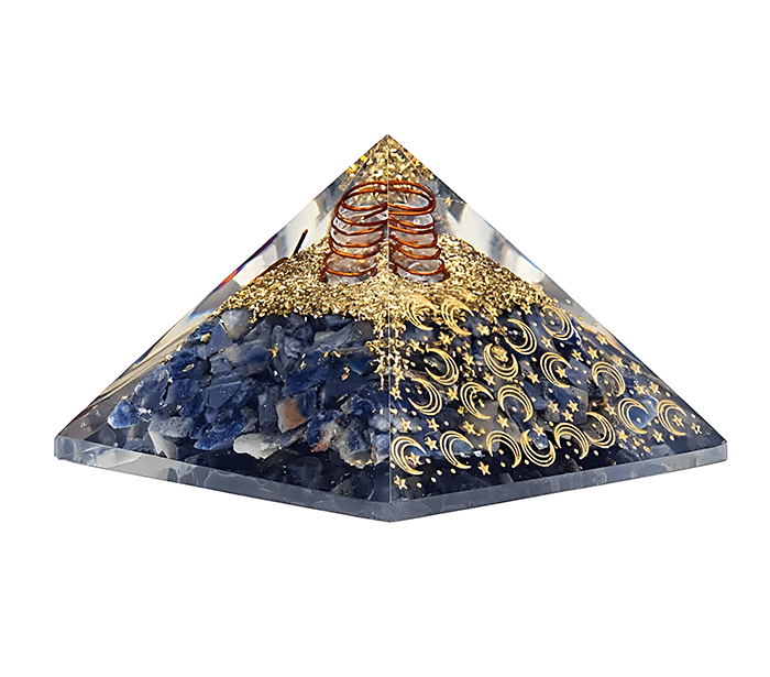 orgonit piramida sodalit kristali zaščita zascita elektromagnetno sevanje orgonit piramida kristali sodalit spirala kristali  poldragi kamni piramide piramida moč moc  orgonit  piramida orgonit elektrosmog 