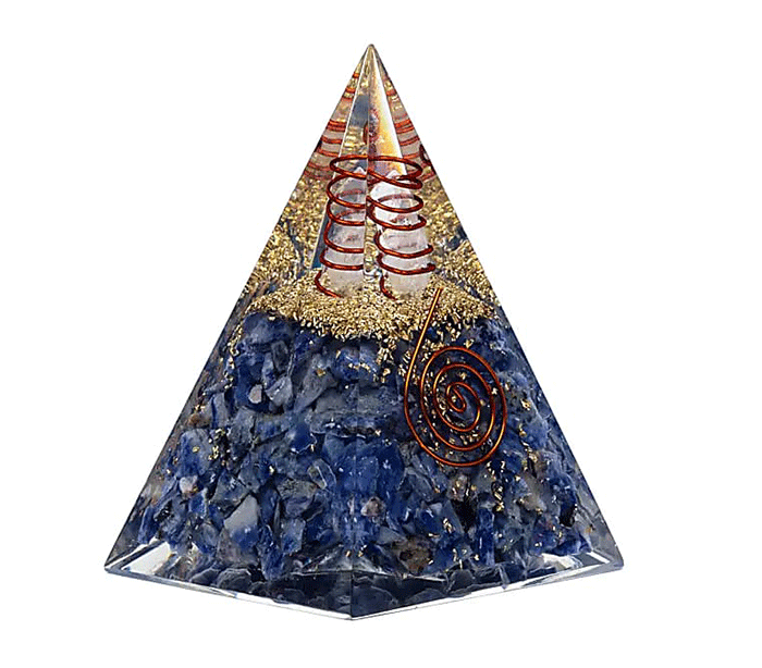 orgonit piramida sodalit kristali zaščita zascita elektromagnetno sevanje orgonit piramida kristali sodalit spirala kristali  poldragi kamni piramide piramida moč moc  orgonit  piramida orgonit elektrosmog 