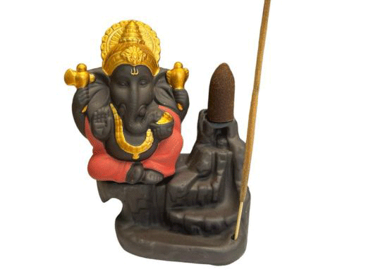 backflow podstavek za dišeče stožce backflow dimna fontana stojalo backflow za stožce podstavek za dišeče palčke ganesh ganeš ganesha vzranta dimna fontana za disece stozce za disece palcke